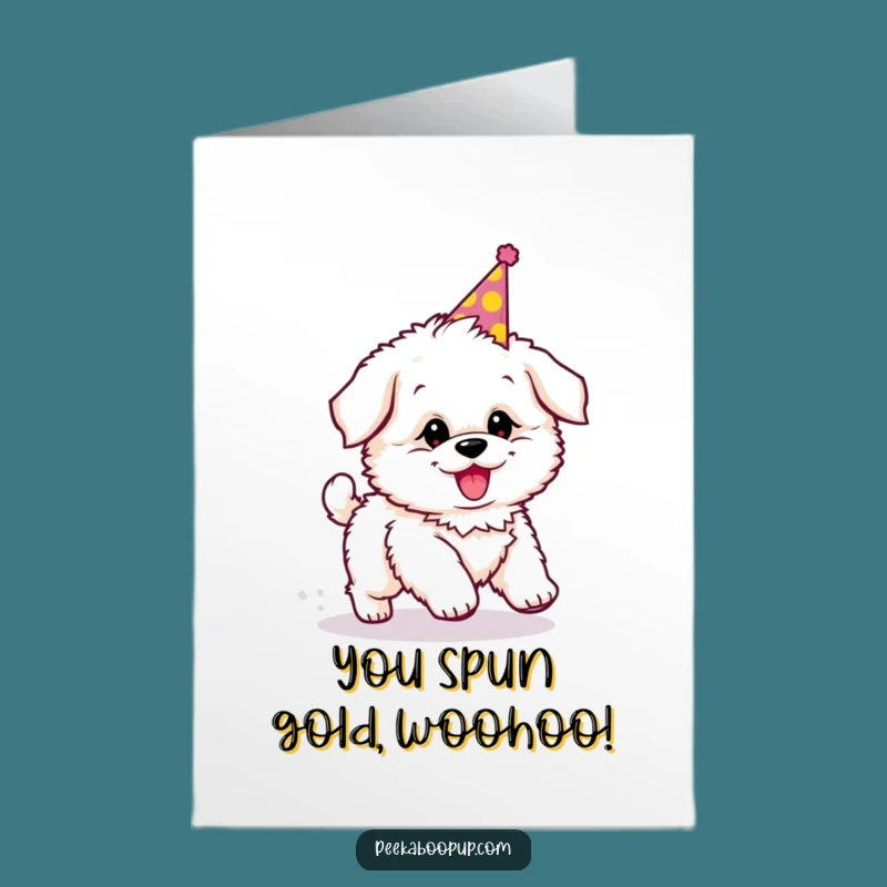 Free Printable Congrats Puppy Card: Dizzy Dog Cheers Gift