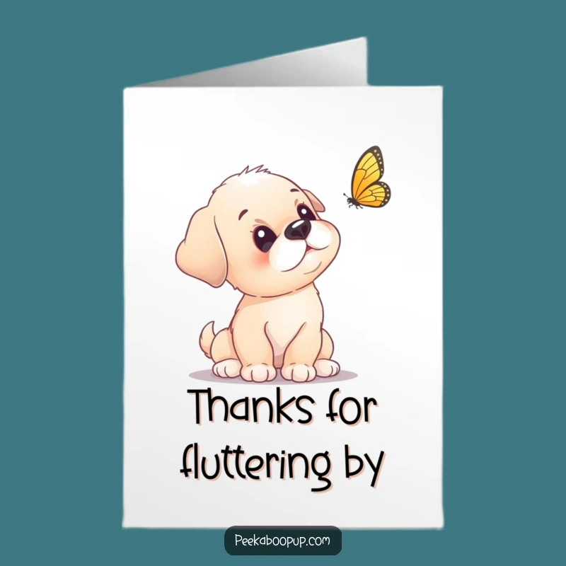 Free Printable Thank You Card: Curious Puppy, Funny Thanks, Downloadable Gift