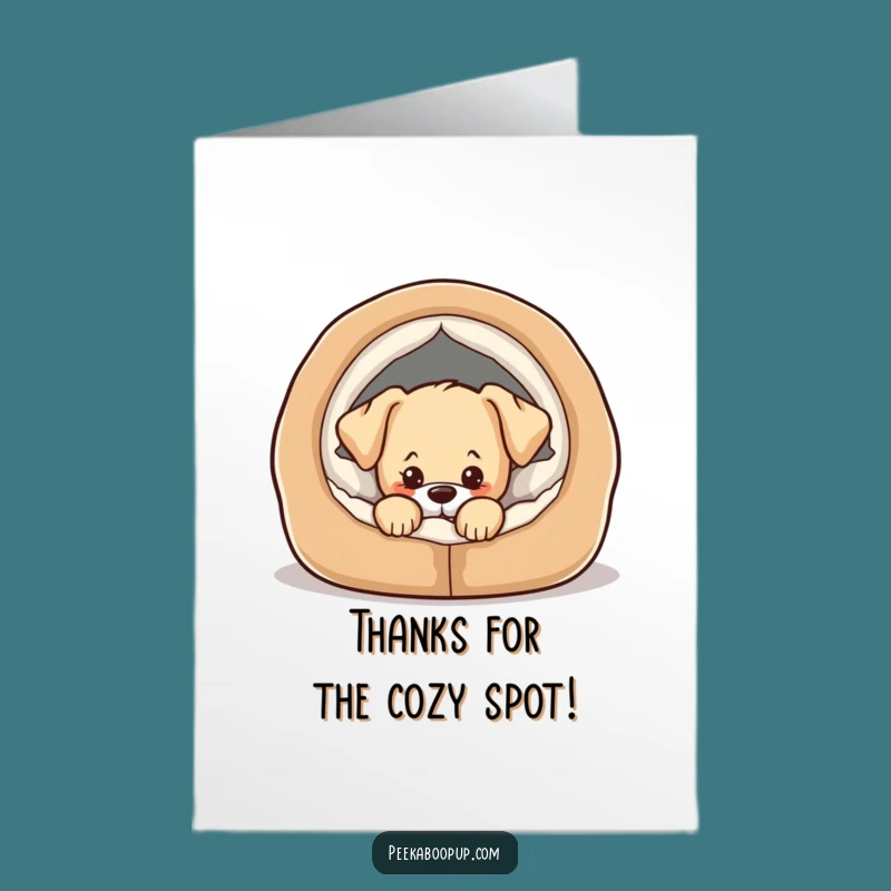 Free Printable Thank You Card: Mischievous Puppy Says Thanks, Downloadable Gratitude