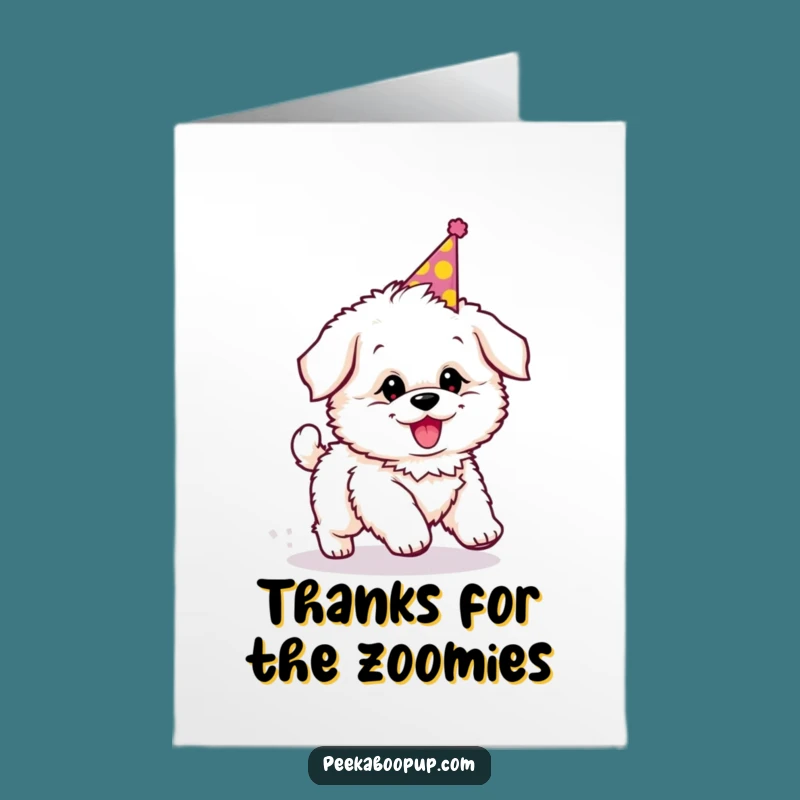 Free Printable Thank You Puppy Card: Dizzy Dog Gratitude Gift