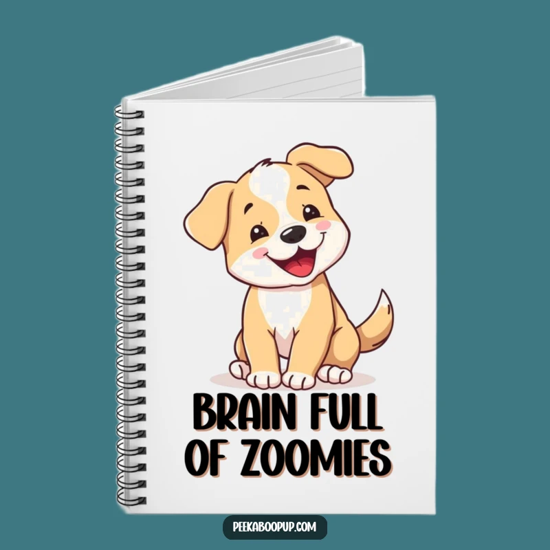 Funny Spinning Puppy Notebook: Jot Down Ideas with Joyful Dog Inspired Fun