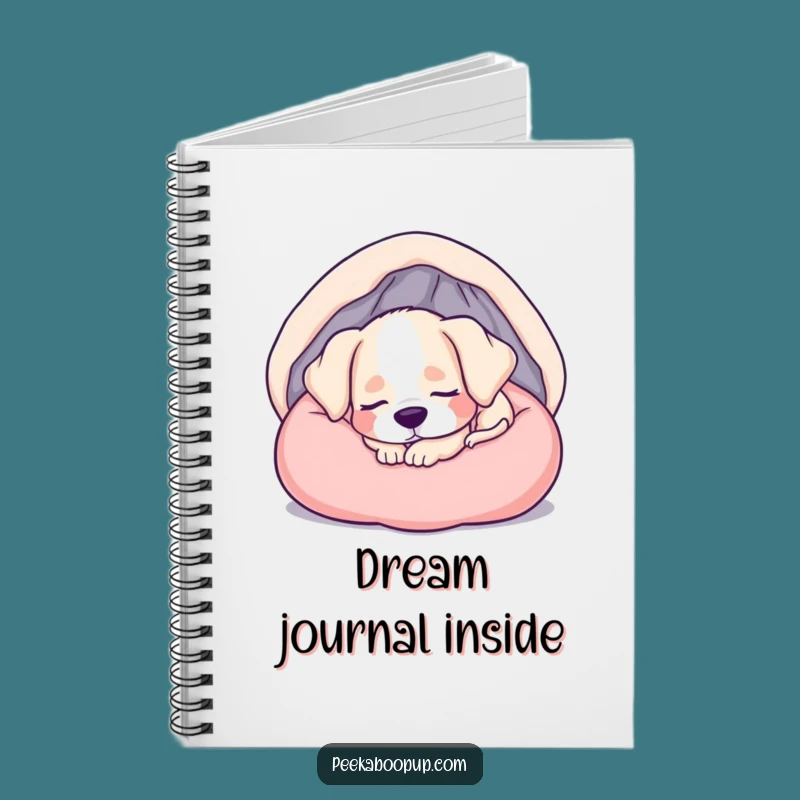 Funny Sleepy Puppy Notebook: Jot Down Dreams with Cozy and Humorous Flair