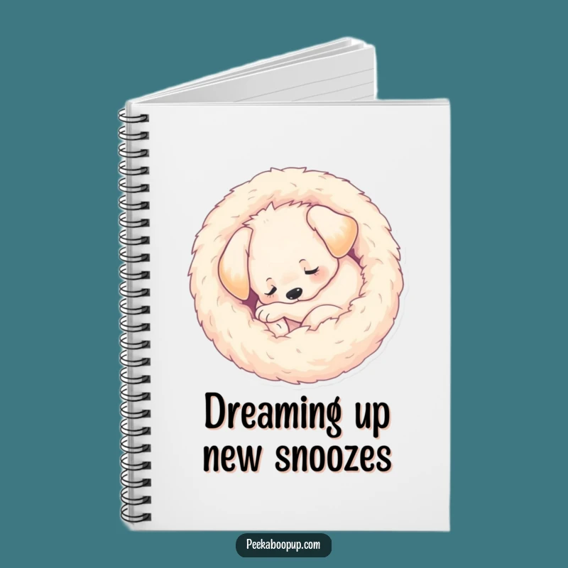 Funny Sleeping Puppy Notebook: Cozy Ball Journal, Hilarious Dog Lover Gift