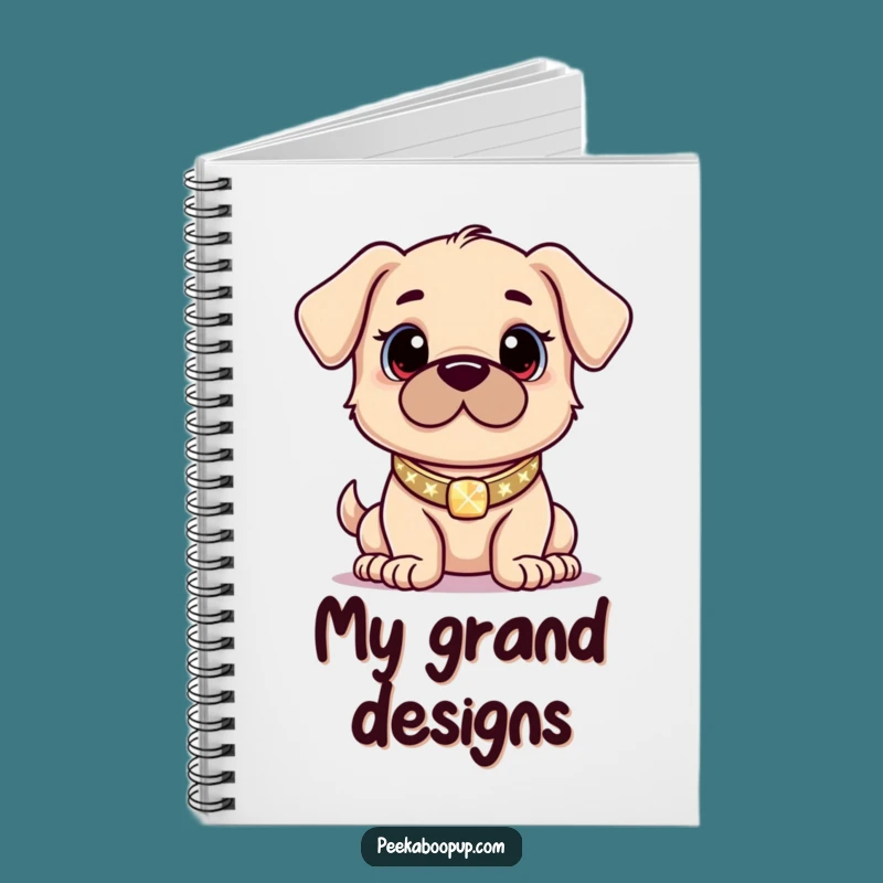 Funny Proud Puppy Sparkle Notebook: Jot Down Ideas with Confident Flair