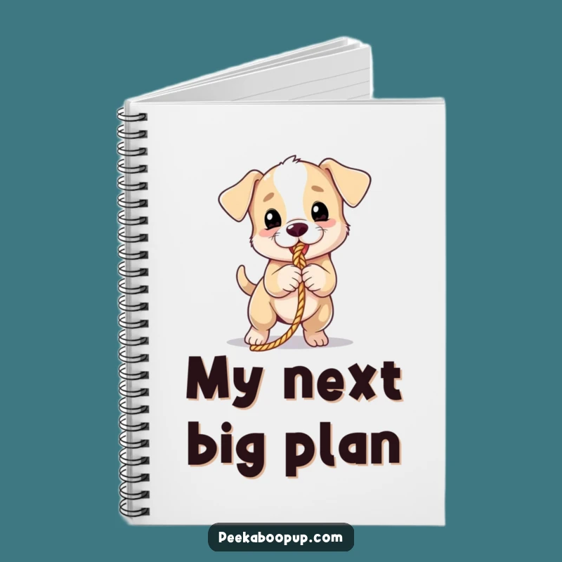 Funny Puppy Tug Notebook Journal