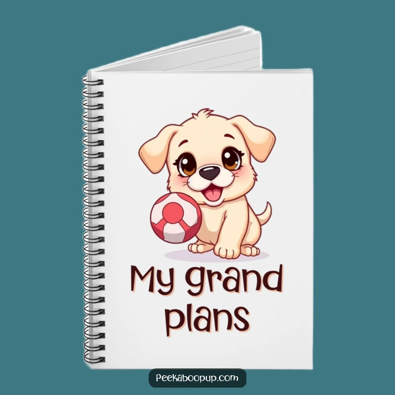 Funny Puppy Ball Chase Notebook: Jot Down Ideas with Enthusiastic Pup Energy
