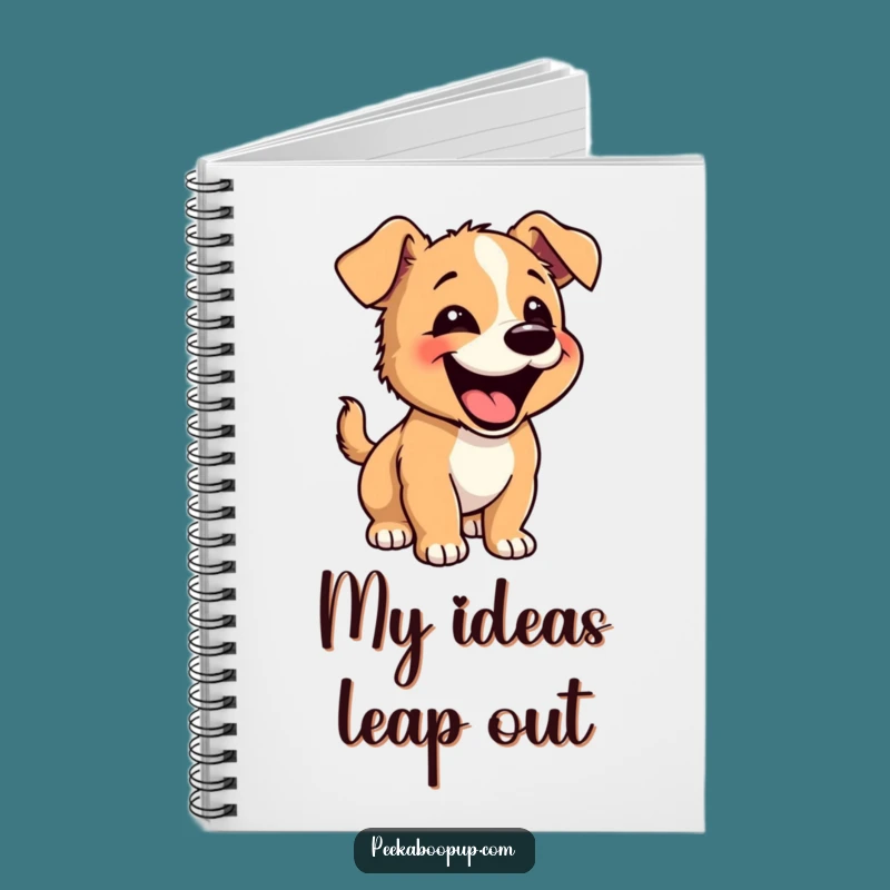 Funny Happy Puppy Notebook: Jot Down Your Joyful Thoughts