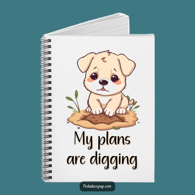 Funny Puppy Digging Notebook: Jot Down Ideas with Canine Focus