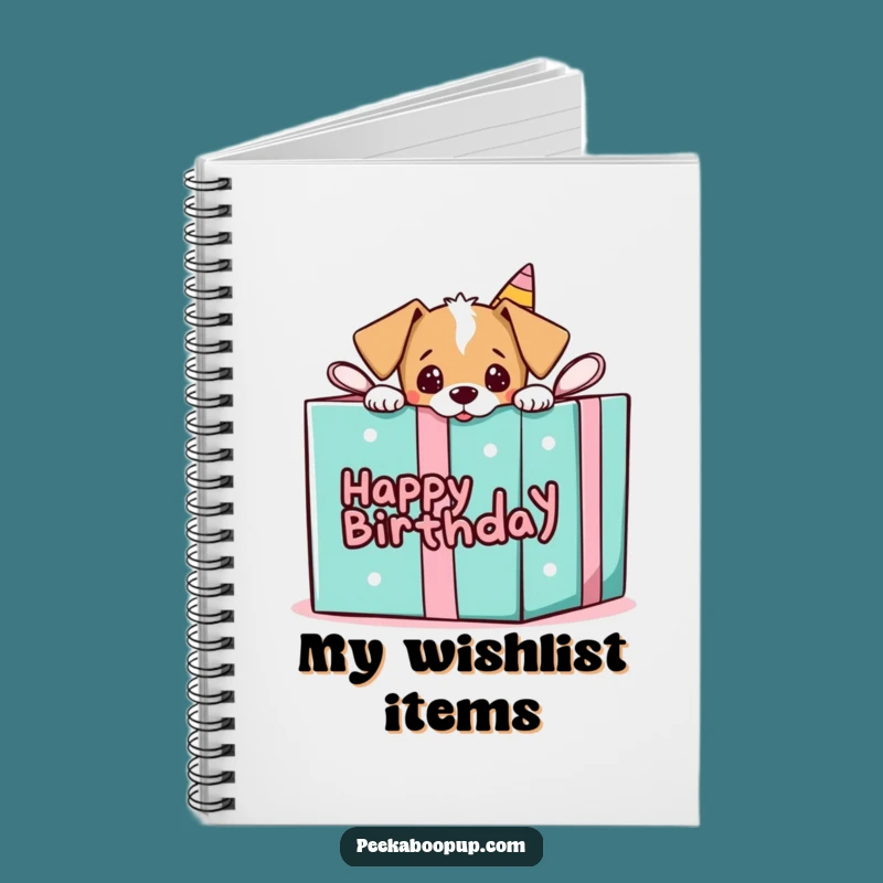 Funny Puppy Gift Notebook: Peek-a-Boo Journal, Birthday Ideas