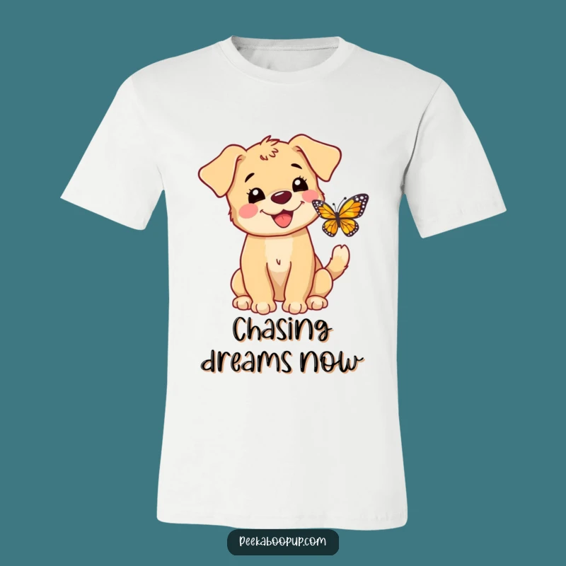 Funny Puppy Butterfly Bark T-Shirt: Unleash Your Playful Side with This Humorous Tee