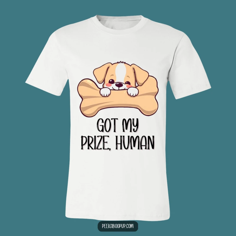 Funny Puppy Bone T-Shirt: Happy Pup Surprise!