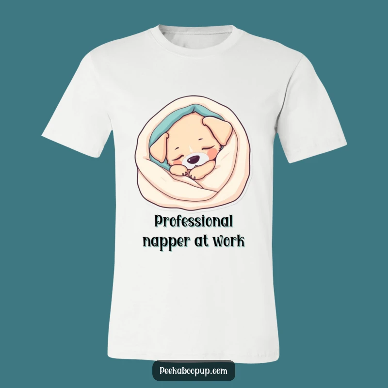 Funny Sleepy Puppy T-Shirt: Comfy Pajama Style Dog Apparel for Ultimate Relaxation