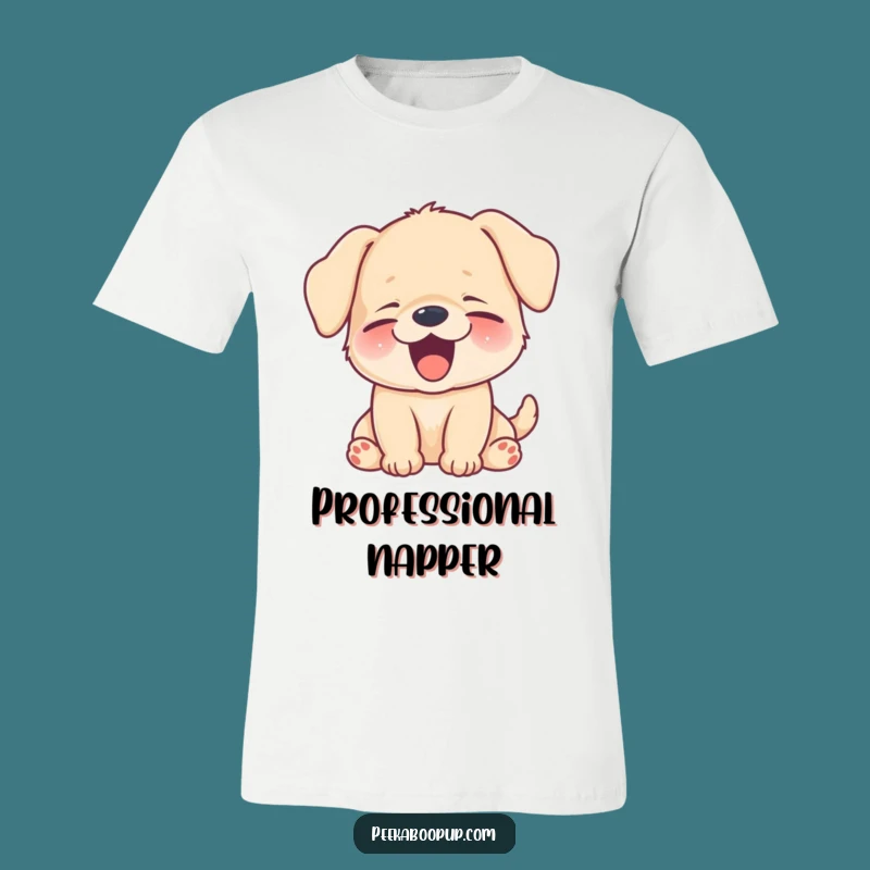 Funny Sleepy Puppy Yawn T-Shirt - Hilarious Tired Dog Comfort Tee!
