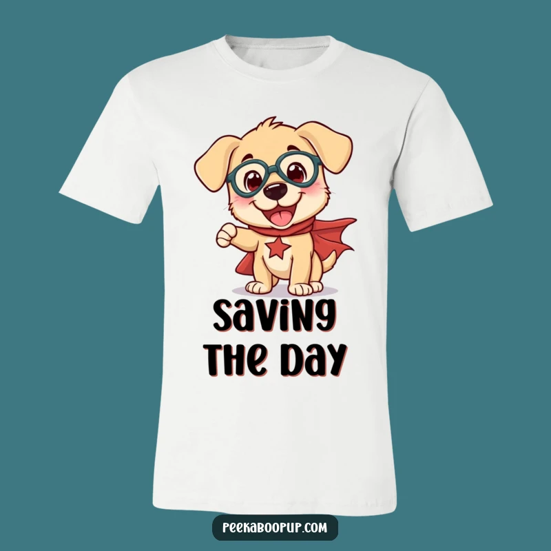 Funny Superhero Puppy T-Shirt: Unleash Your Inner Hero with This Humorous Tee
