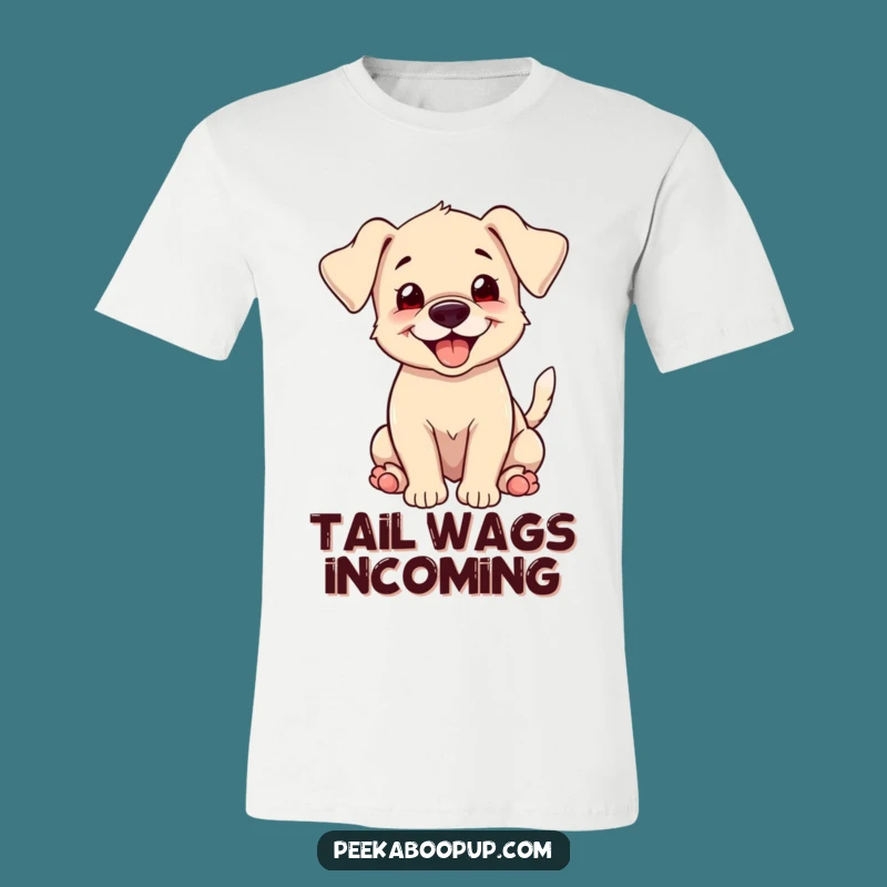 Funny Puppy Grin T-Shirt - Floppy Ears Wagging Tail Tee