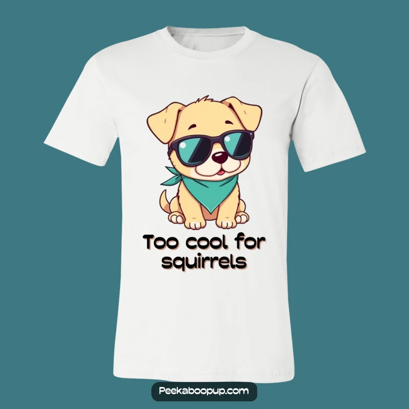 Funny Cool Puppy Sunglasses T-Shirt, Laid-Back Comedic Gift for Trendsetters