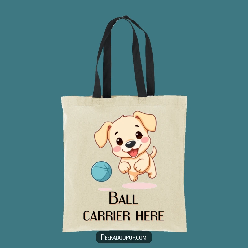 Funny Puppy Ball Tote Bag - Carry Joy, Humorous Dog Lover Accessory!