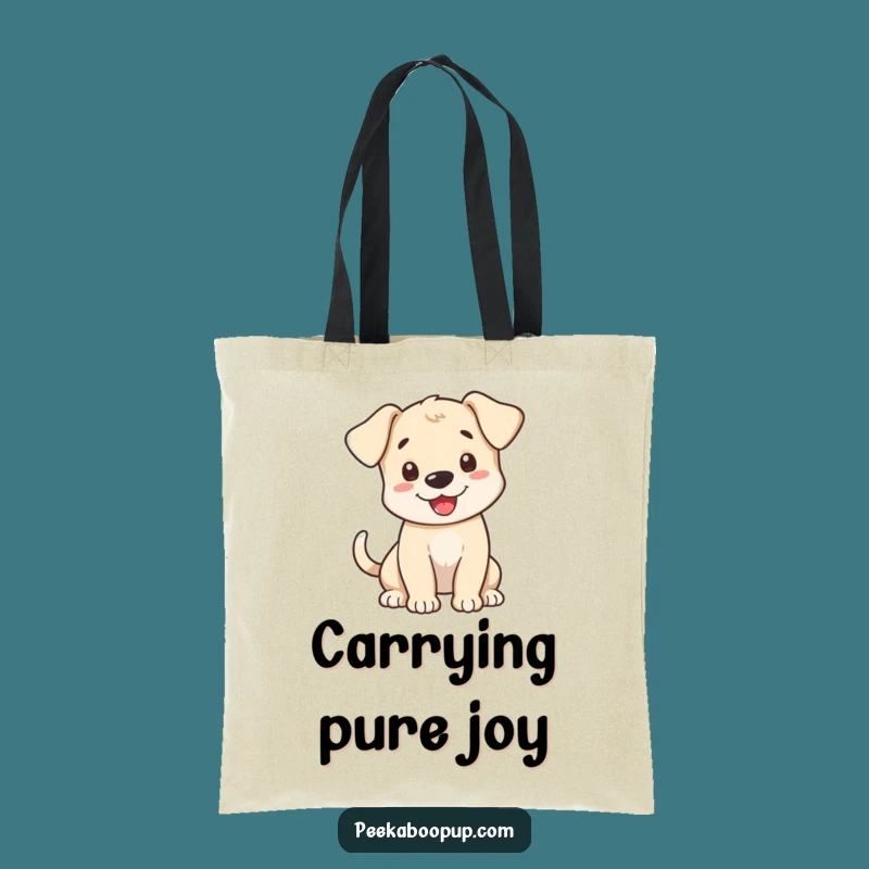 Funny Puppy Greeting Tote Bag: Durable & Hilarious Dog Welcome Accessory