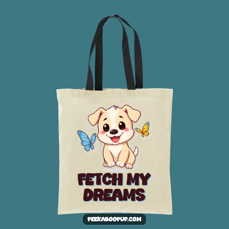 Funny Puppy Butterfly Tote Bag: Carry Your Joyful Spirit