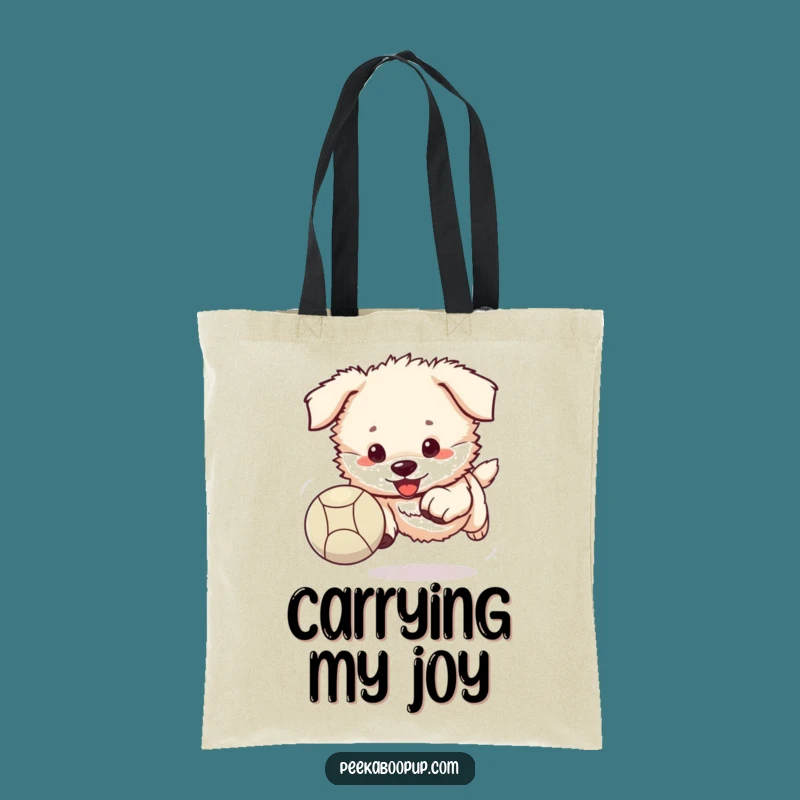 Funny Puppy Ball Tote Bag - Fluffy Puppy Ball Carry-All