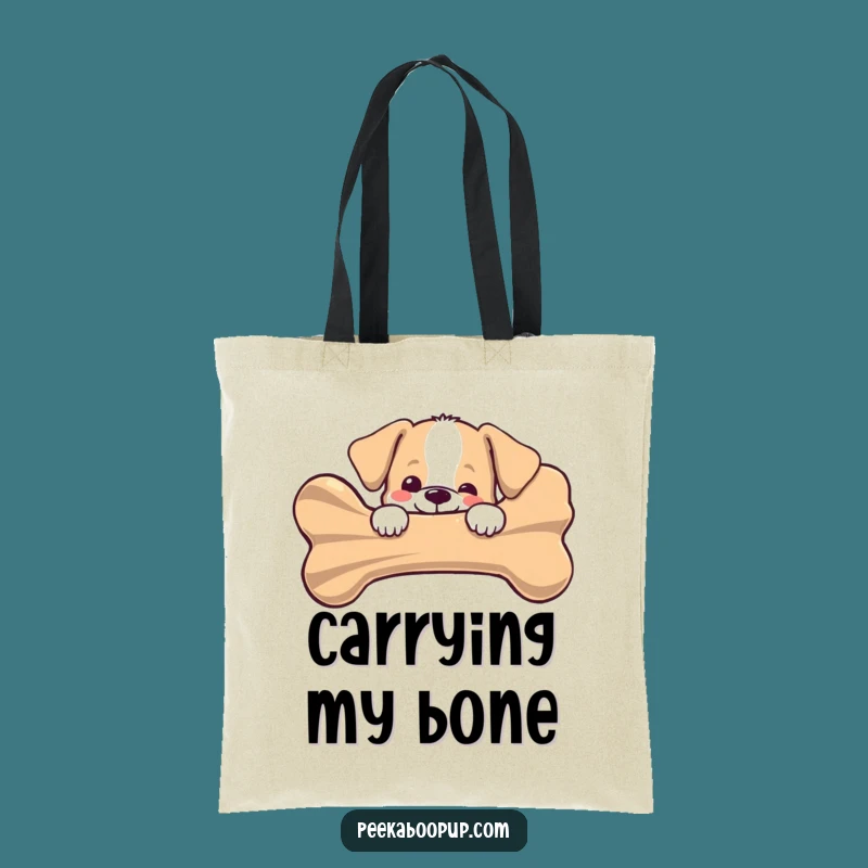 Funny Puppy Bone Tote Bag: Carry Your Canine Love!