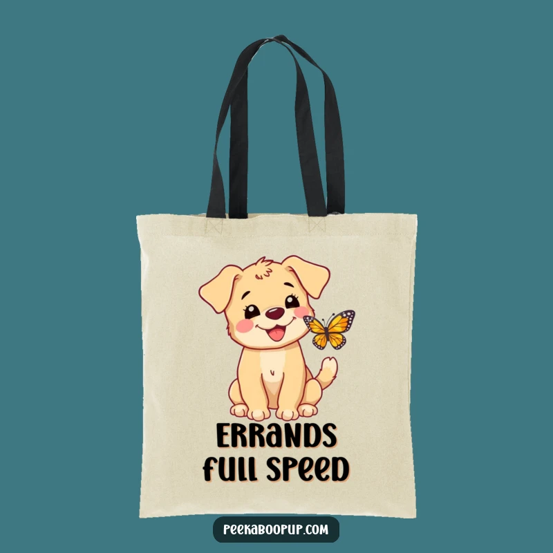 Funny Puppy Butterfly Tote Bag: Carry Your Essentials with Playful Charm