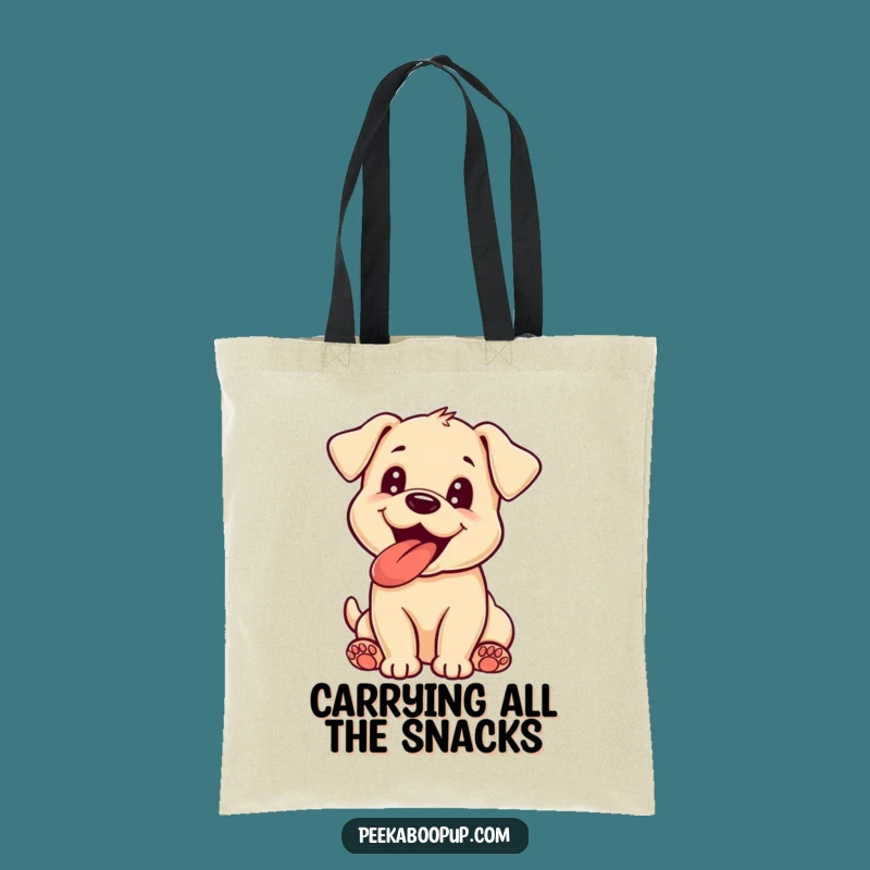 Funny Puppy Panting Tote Bag: Carry Your Essentials with Joyful, Hilarious Canine Energy