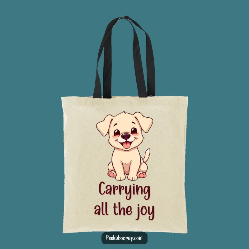 Funny Puppy Wagging Tote Bag - Floppy Ears Grin Accessory