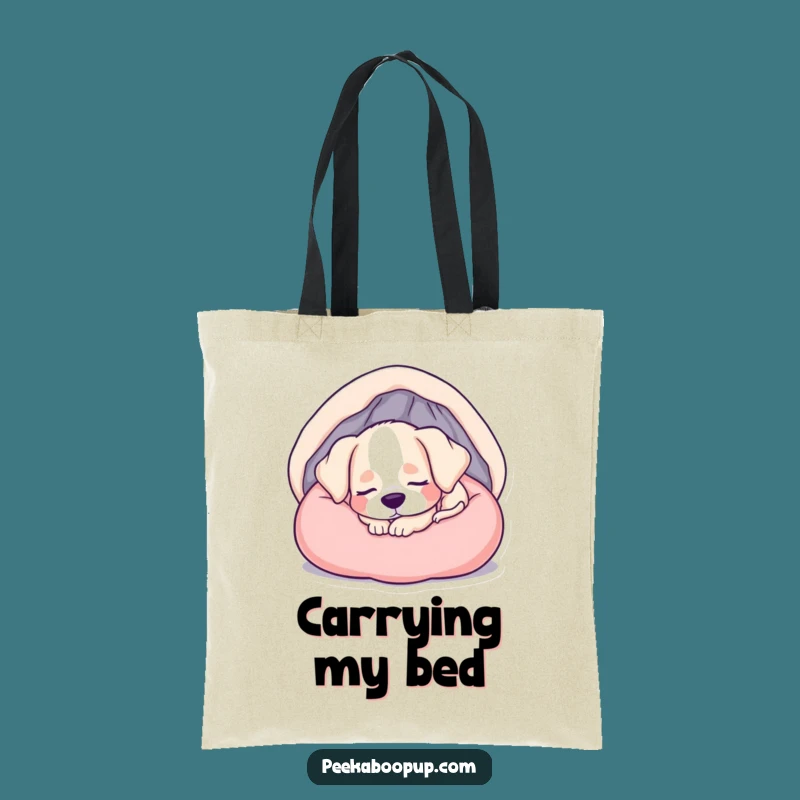 Funny Sleepy Puppy Tote Bag: Carry Your Comfort with Humorous Style
