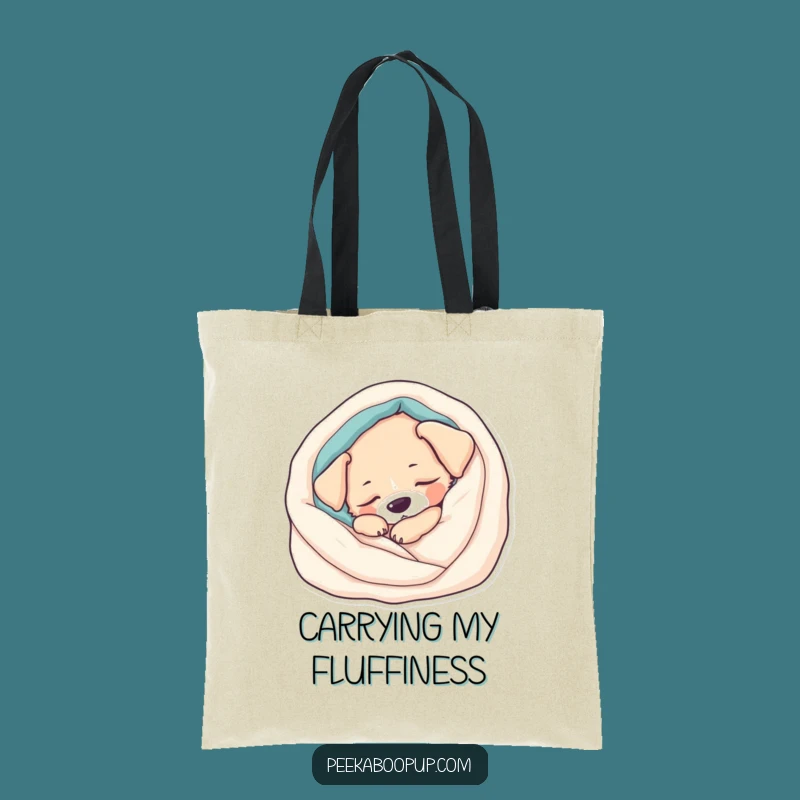 Funny Sleepy Puppy Tote Bag: Carry Your Comforts with Adorable Canine Charm