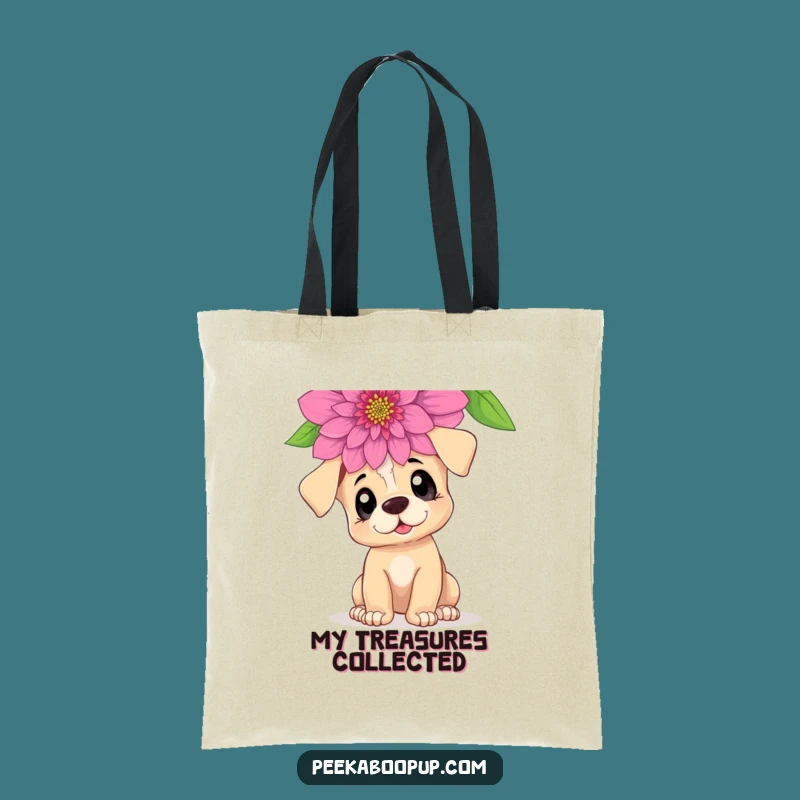 Funny Curious Puppy Tote Bag: Carry Your Discoveries with Charm