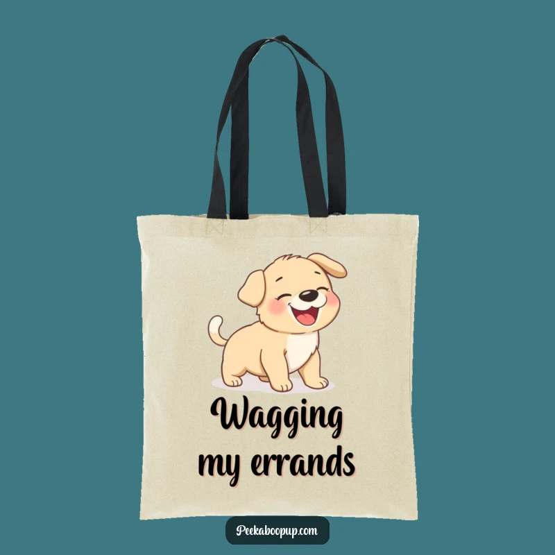 Funny Giggling Puppy Tail Chase Tote Bag - Hilarious & Practical Pet Bag!